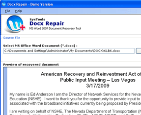 Docx File Reader Screenshot 1