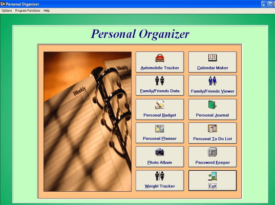 Personal Organizer Screenshot 1