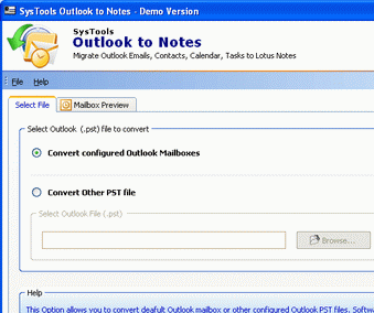 Free Outlook Email to Export Lotus Notes Screenshot 1