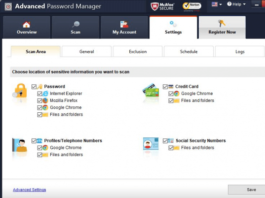 Advanced Password Manager Screenshot 1