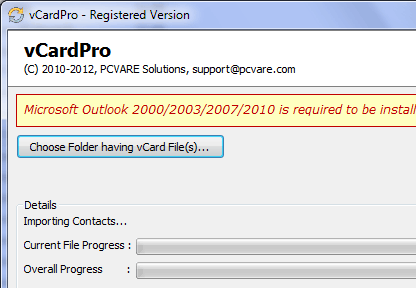 Import Group vCard to Outlook Screenshot 1