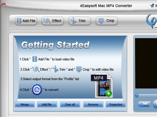 4Easysoft Mac MP4 Converter Screenshot 1