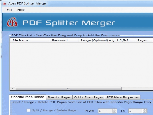 Apex PDF Merger Software Screenshot 1