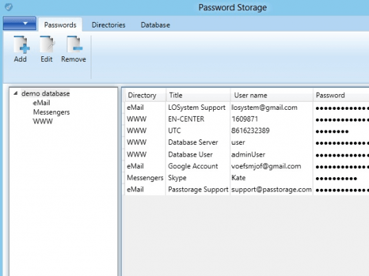Password Storage Screenshot 1