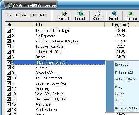 CD Audio MP3 Converter Screenshot 1