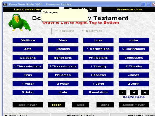 Know Your Bible 2001 Screenshot 1