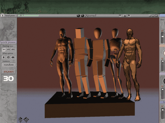 3D Virtual Figure Drawing Studio Male Screenshot 1