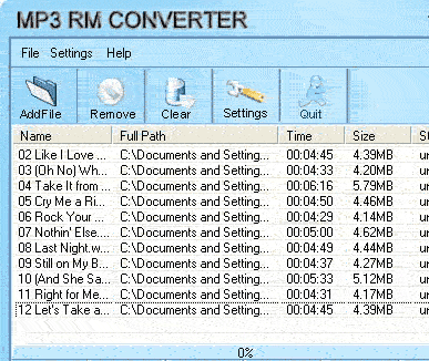 MP3-RM-Converter Screenshot 1