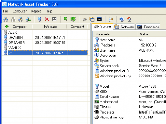 Network Asset Tracker Screenshot 1