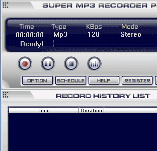 Super Mp3 Recorder Professional Screenshot 1