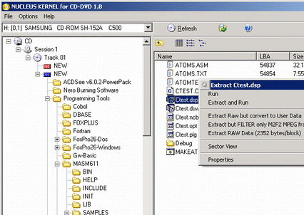 Nucleus Kernel for CD-DVD Data Recovery Software Screenshot 1
