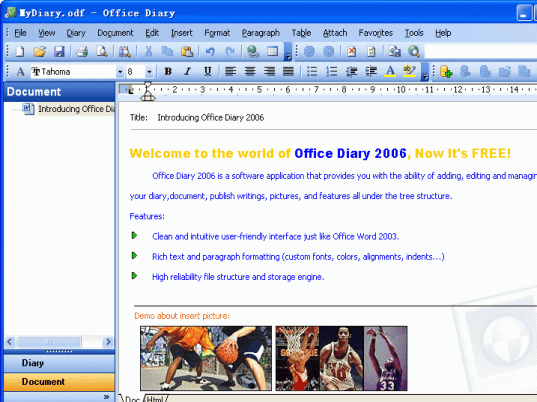Office Diary 2006 Screenshot 1