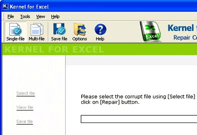 Kernel - XLS File Recovery Software Screenshot 1