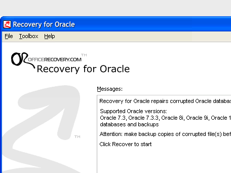OracleRecovery Screenshot 1