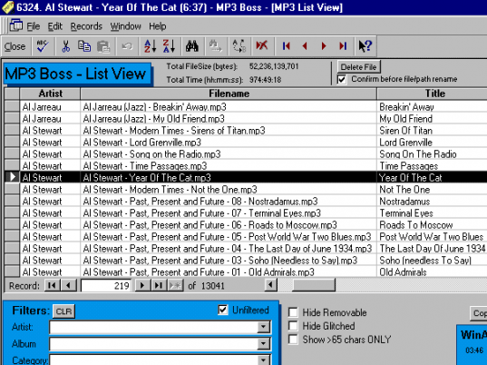 MP3 Boss - MP3 Database & Manager Screenshot 1