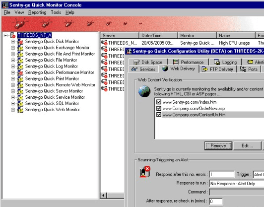 Sentry-go Quick IIS Web Monitor Screenshot 1