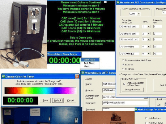 Coin op Operated PC Internet cafe kiosk With Software Screenshot 1