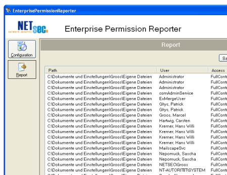 Enterprise Permission Reporter Screenshot 1
