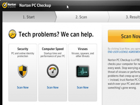 Norton PC Checkup Screenshot 1
