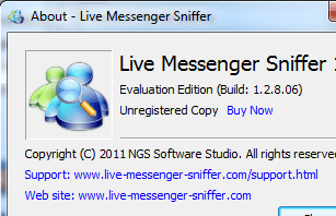 Live Messenger Sniffer Screenshot 1