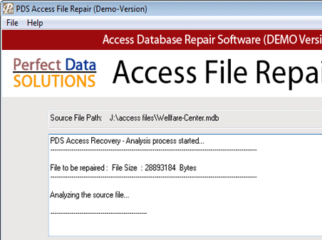 Microsoft Access File Repair Tool Screenshot 1