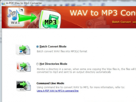 A-PDF WAV to MP3 Converter Screenshot 1