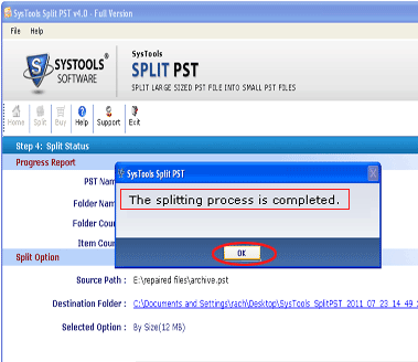 Split PST File by Date Screenshot 1