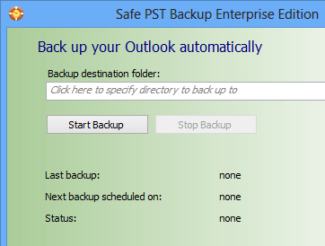 Safe PST Backup for Microsoft Outlook Screenshot 1