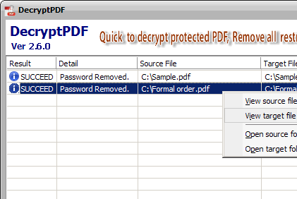 DecryptPDF Screenshot 1