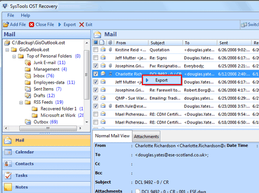 Repair Files from Microsoft OST File Screenshot 1