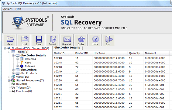 SQL Server 2005 Database Recovery Screenshot 1