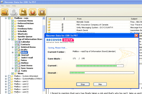Access EDB File in PST Screenshot 1