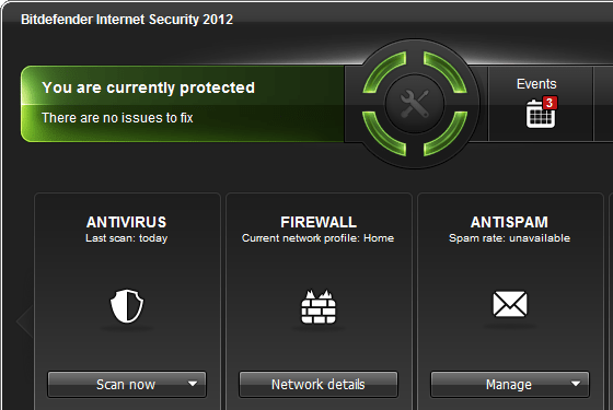 BitDefender Internet Security 2012 Screenshot 1