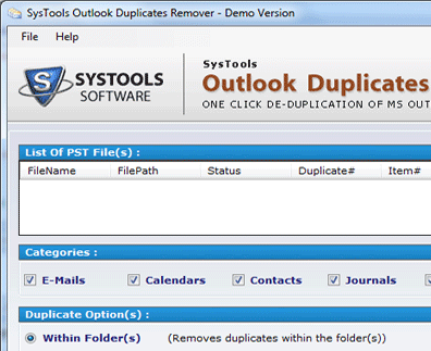 Remove Duplicates from Outlook Screenshot 1