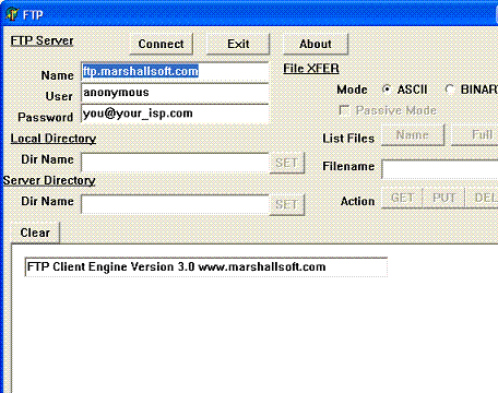 FTP Client Engine for PowerBASIC Screenshot 1