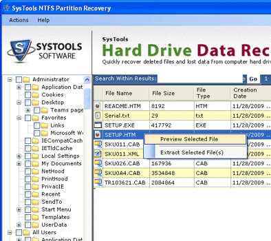 Data Recovery for Hard Disk Screenshot 1