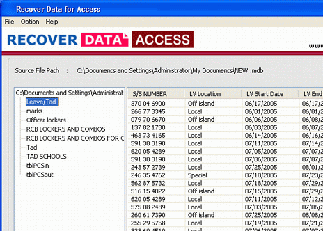 Free MDB Recovery Software Screenshot 1