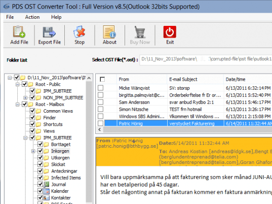 Convert OST PST Software Screenshot 1