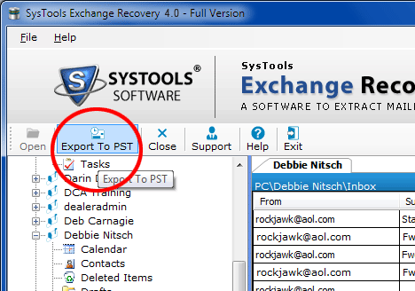 Microsoft Exchange Server EDB Repair Screenshot 1