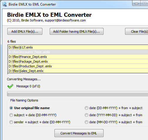 EMLX to EML File Exporter Screenshot 1