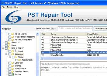 Outlook Recovery Software Screenshot 1