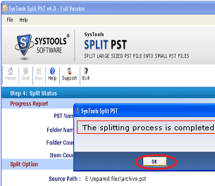 Outlook Splitter For PST Screenshot 1