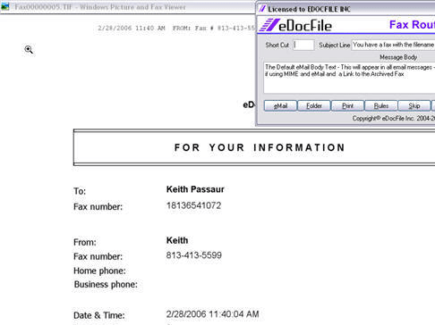Fax Router Screenshot 1