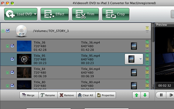 4Videosoft Mac DVD to iPad 3 Converter Screenshot 1
