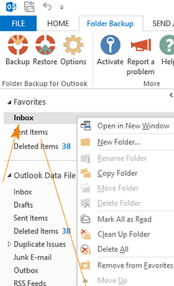 Folder Backup for Outlook Screenshot 1