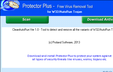 W32/CleanAutoRun Free Virus Removal Tool Screenshot 1
