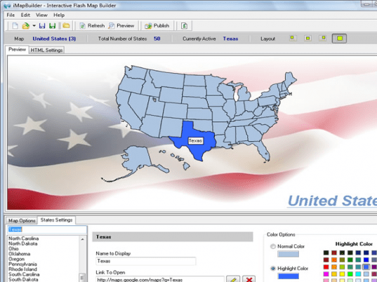 iMapBuilder Interactive Flash MapBuilder Screenshot 1