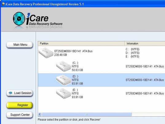iCare Data Recovery Professional Screenshot 1