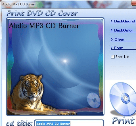 Abdio MP3 CD Burner Screenshot 1