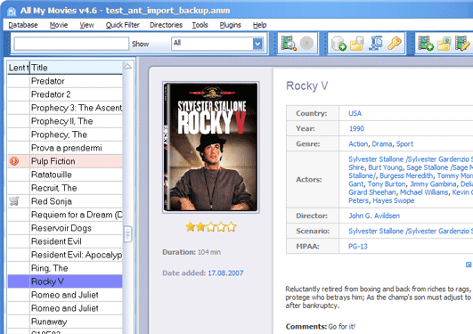 DVD Organizer Pro Screenshot 1